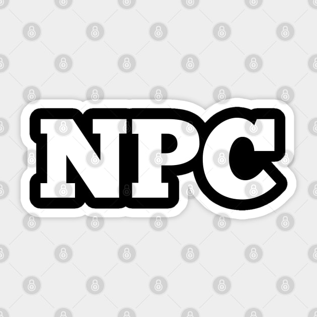 NPC - Non Playable Character - Video Games Gamer Sticker by MaystarUniverse